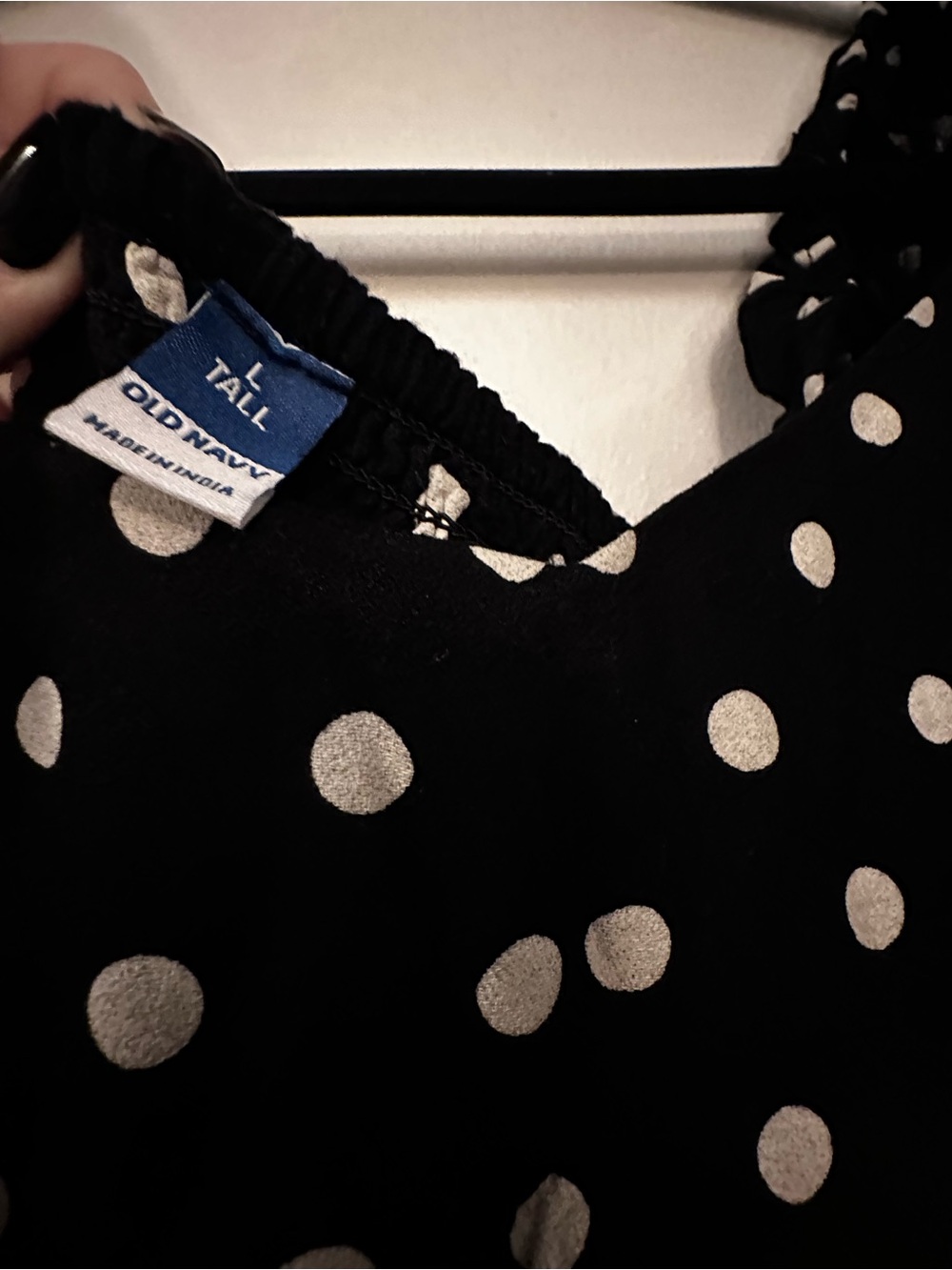 Old Navy Black and White Polka Dot Maxi Dress - Picture 4 of 4